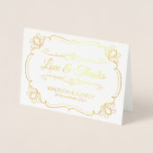 ラブ&エレガン感謝していトな結婚式ありがとう写真 箔カード (正面)