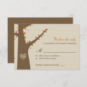 ラブ オウルズ ウェディング 返信カード / 出席確認カード (正面/裏面)