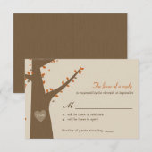 ラブ・オウルズ 結婚式 返信カード (正面/裏面)