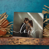 「ラブ」オーダーメイド カップル写真 フォトプラーク (側面)