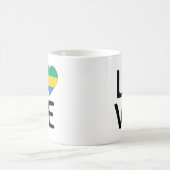 ラブ – ガボン国旗 コーヒーマグカップ (中央)