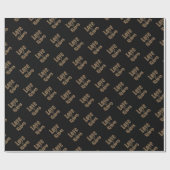 ラブ&キスロマンチックエレガント金ゴールドタイポグラフィ ラッピングペーパー (フラット)