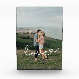 ラブ・キュート・ウィムジカルなスクリプト カップル フォトブロック