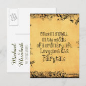 ラブ・クォート ウェディング ヴィンテージ・アンティーク 案内ポストカード (正面/裏面)