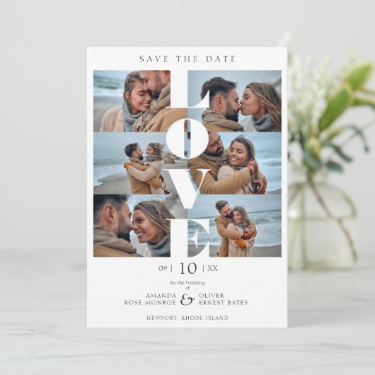 ラブ・クォート シンプル エレガント モダン 6枚の写真 ウェディング (スタンド正面)