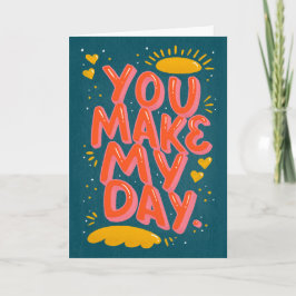 ラブ・クオート バレンタイン タイポグラフィー 青いカード カード