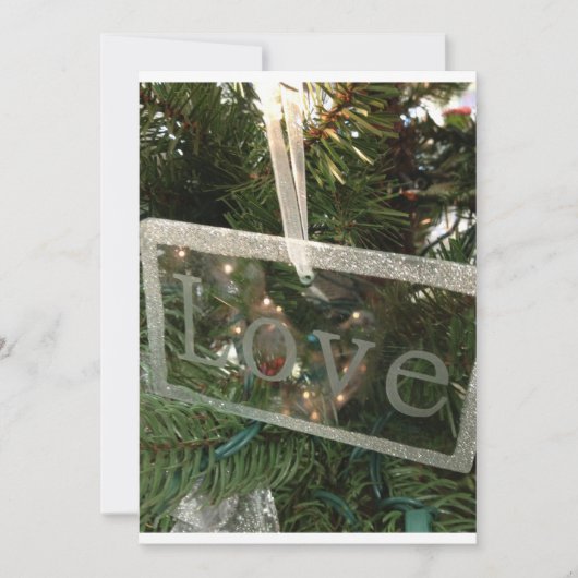 「ラブ」クリスマスパーティの招待状 招待状 (正面)