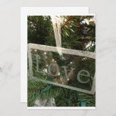 「ラブ」クリスマスパーティの招待状 招待状 (正面/裏面)