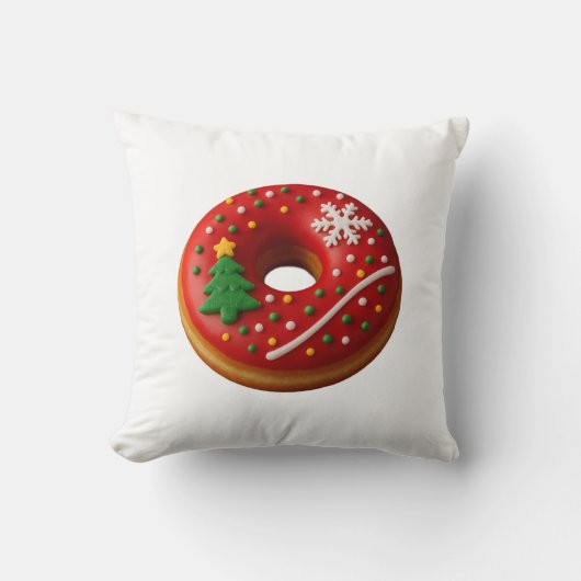 ラブ クリスマス ドーナツ 投げ枕 クッション (正面)