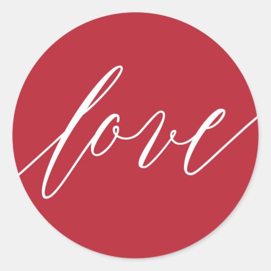 ラブ クリスマス ホリデー ラウンド ステッカー (正面)