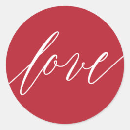 ラブ クリスマス ホリデー ラウンド ステッカー