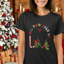 ラブ クリスマスTシャツ - オーナメントとアントラー