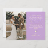 ラブ&グラティチュード フジ色 結婚式 マルチフォト サンキューカード (裏面)