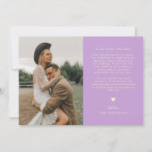 ラブ&グラティチュード フジ色 結婚式 マルチ 写真入り サンキューカード (裏面)