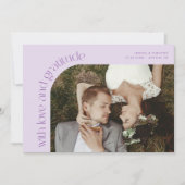 ラブ＆グラティチュード ライラック 結婚式 写真 サンキューカード (正面)