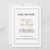 ラブ グラフィックテキスト - 偽のゴールド 招待状 (裏面)