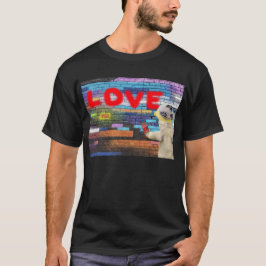 ラブ グラフィティ ウォール アート Tシャツ