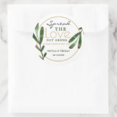 ラブ·グリーンリーの手のサニ結婚タイザーの好意を広める ラウンドシール (バッグ)