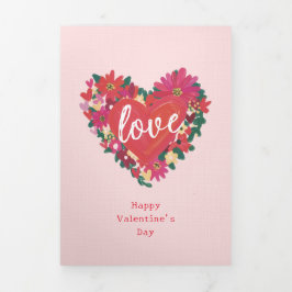 ラブ・グロース パーソナライズ バレンタインフォト 三つ折りクリスマスカード