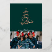 ラブ・ケイム・ダウン箔押しクリスマスカード 箔シーズンカード (正面)
