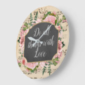 ラブ・コラージュを持つすべてのヴィンテージ ラージ壁時計 (傾斜)