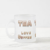 ラブ コーヒーマグ | カスタマイズ可能 コーヒー & 紅茶 フロストグラスマグカップ (左)