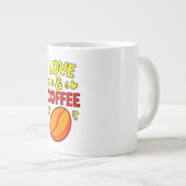 ラブ＆コーヒー – 笑顔になれるコーヒーマグ ジャンボコーヒーマグカップ (正面右)