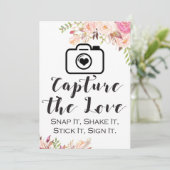 ラブ·サイン5x7インチ·サイズのキャプチャ 招待状 (スタンド正面)