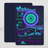 ラブ・サマー・ウェディング・インビテーション 招待状 (正面/裏面)