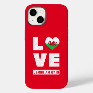 ラブ サムル アム バイス ウェールズ フラグ ウェールズ ルーツ ヴィンテージ Case-Mate iPhone 14ケース