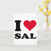 ラブ サル _1  カード (黄色い花)