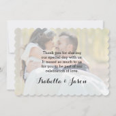 ラブ＆サンキュー | ウェディング フォト サンクス カード (裏面)