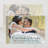 ラブ＆サンキュー | ウェディング フォト サンクス カード (正面/裏面)