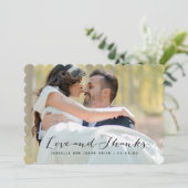 ラブ＆サンキュー | ウェディング フォト サンクス カード (スタンド正面)