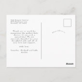 ラブ＆サンクス アーチ フォト 出生発表 ポストカード (裏面)