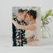 ラブ＆サンクス ウェディング サンクスカード 箔招待状 (立ち正面)