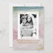 ラブ＆サンクス グラム ウォーターカラー ゴールド ありがとう フォト