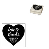 ラブ&サンクス シンプルハート ウェディング サンクス ラバースタンプ (押印)