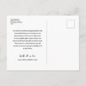 ラブ＆サンクス タイポグラフィー フォトグリッド ベイビーボーイ ポストカード (裏面)