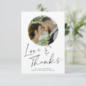 ラブ＆サンクス プリント 2 フォト ウェディング 招待状 (スタンド正面)