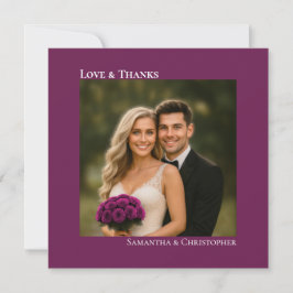 ラブ&サンクス マゼンタプラム 結婚式フォトギフト ノートカード