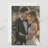 ラブ&サンクス ロマンチック カップル ホリデー カード (正面)