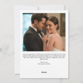 ラブ&サンクス ロマンチック カップル ホリデー カード (裏面)