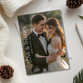 ラブ&サンクス ロマンチック カップル ホリデー カード