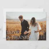 ラブ&サンクス 結婚写真 セージグリーン サンキューカード (正面)