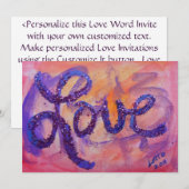 ラブ・サンセット・トワイライトの招待状または発表 招待状 (正面/裏面)