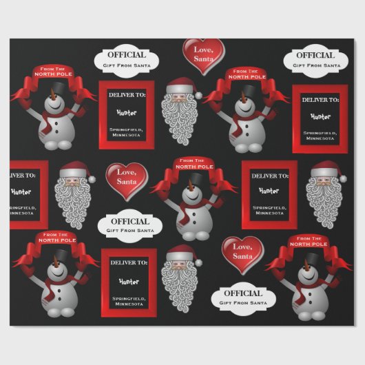 『ラブ・サンパーソナライズされたタの名前とロケーション』 ラッピングペーパー (フラット)