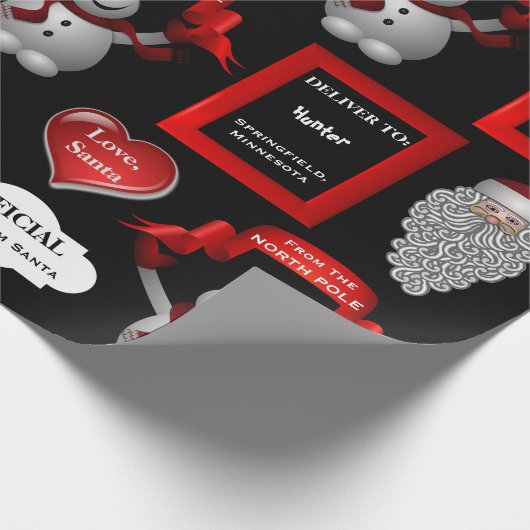 『ラブ・サンパーソナライズされたタの名前とロケーション』 ラッピングペーパー (角)