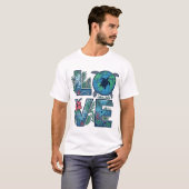 ラブ シータートル アース トロピカル Tシャツ (正面フル)
