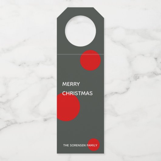 ラブ&ジョイがあなたにホリデー・フェイバー・パーティに ボトルネックタグ (裏面)